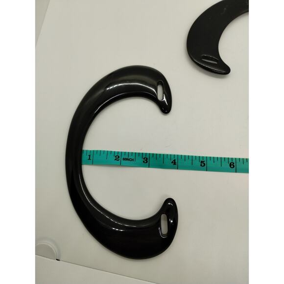 Vintage Black Purse Handles - Plastic for Making a Purse DIY Crafts - Picture 7 of 7